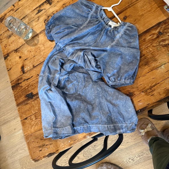 THE GREAT. Denim Blue Midi Dress - Picture 4 of 5